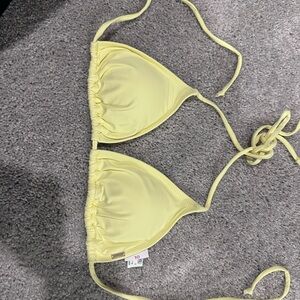 Yellow Triangle Bikini Top